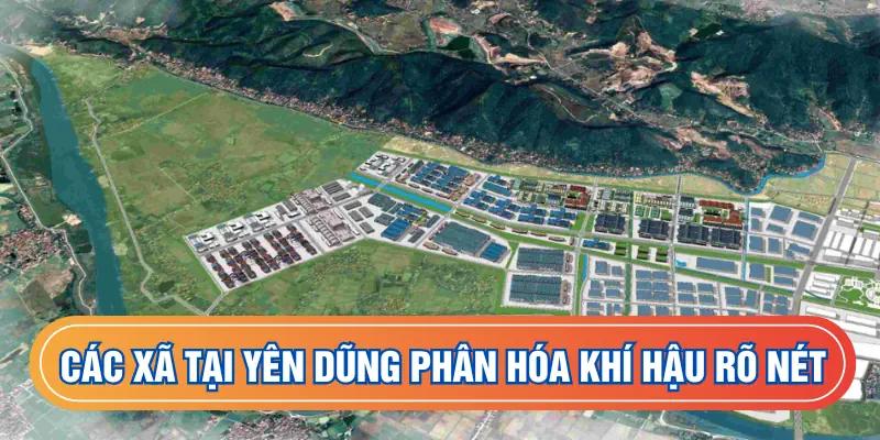 Các xã tại Yên Dũng phân hóa khí hậu rõ nét