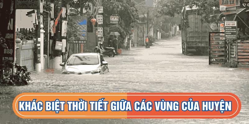 Khác biệt thời tiết của khu vực huyện Chợ Mới