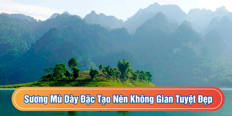 Sương mù dày đặc tạo nên không gian tuyệt đẹp
