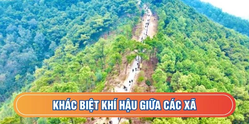 Khác biệt điển hình của khí hậu giữa các vùng