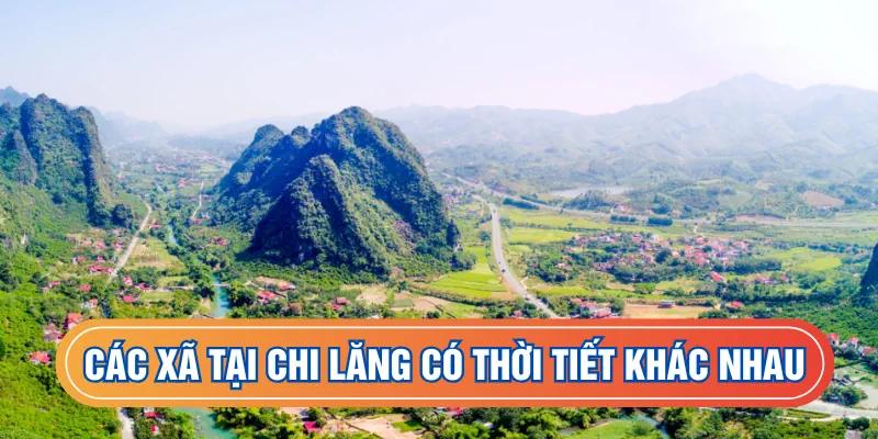 Các xã tại Chi Lăng có điều kiện thời tiết khác nhau